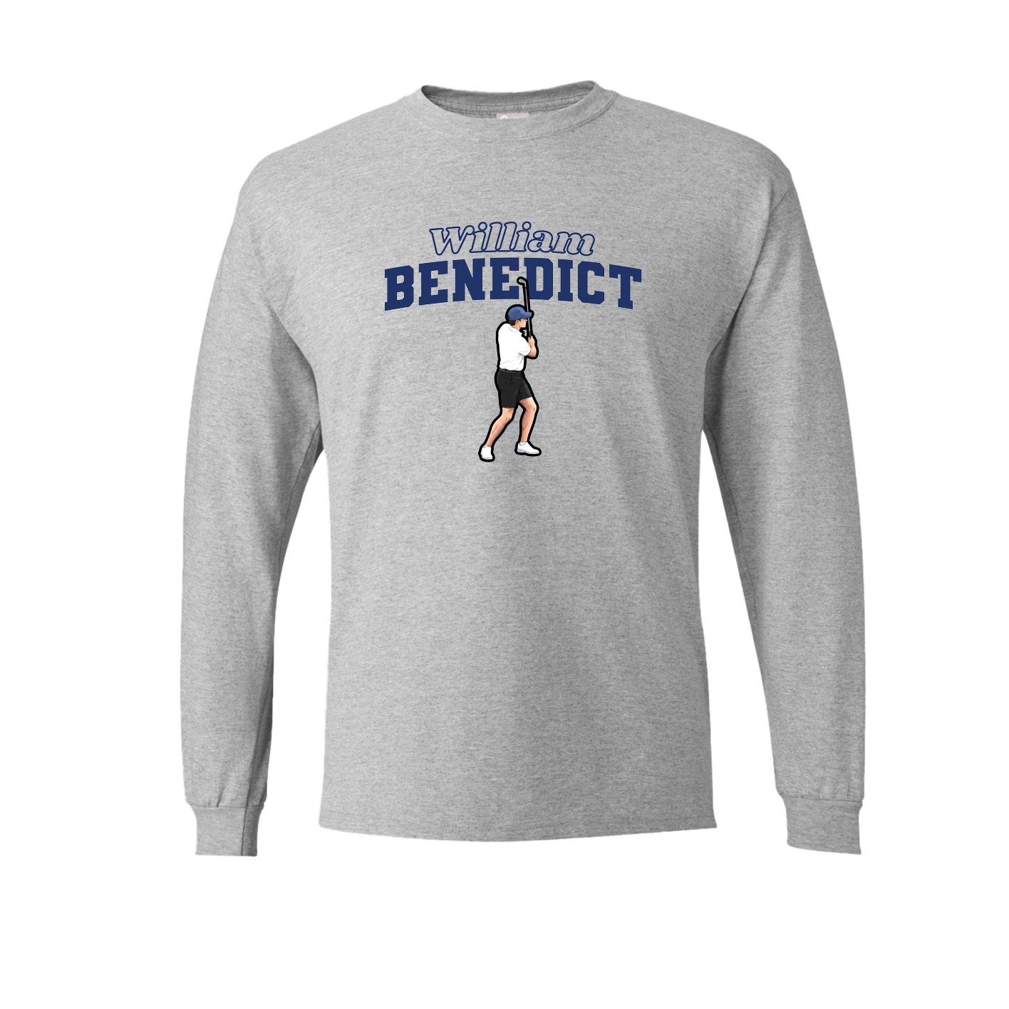 Long Sleeve Tee — Name Arch in Grey