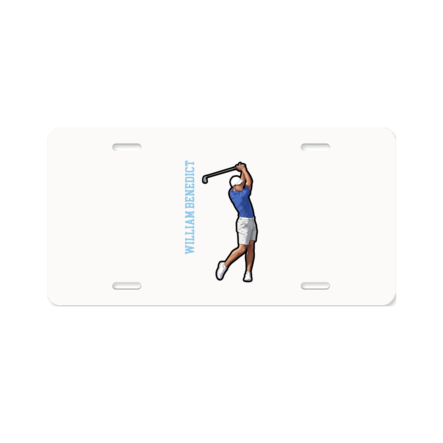 License Plate — Name Vertical in Classic