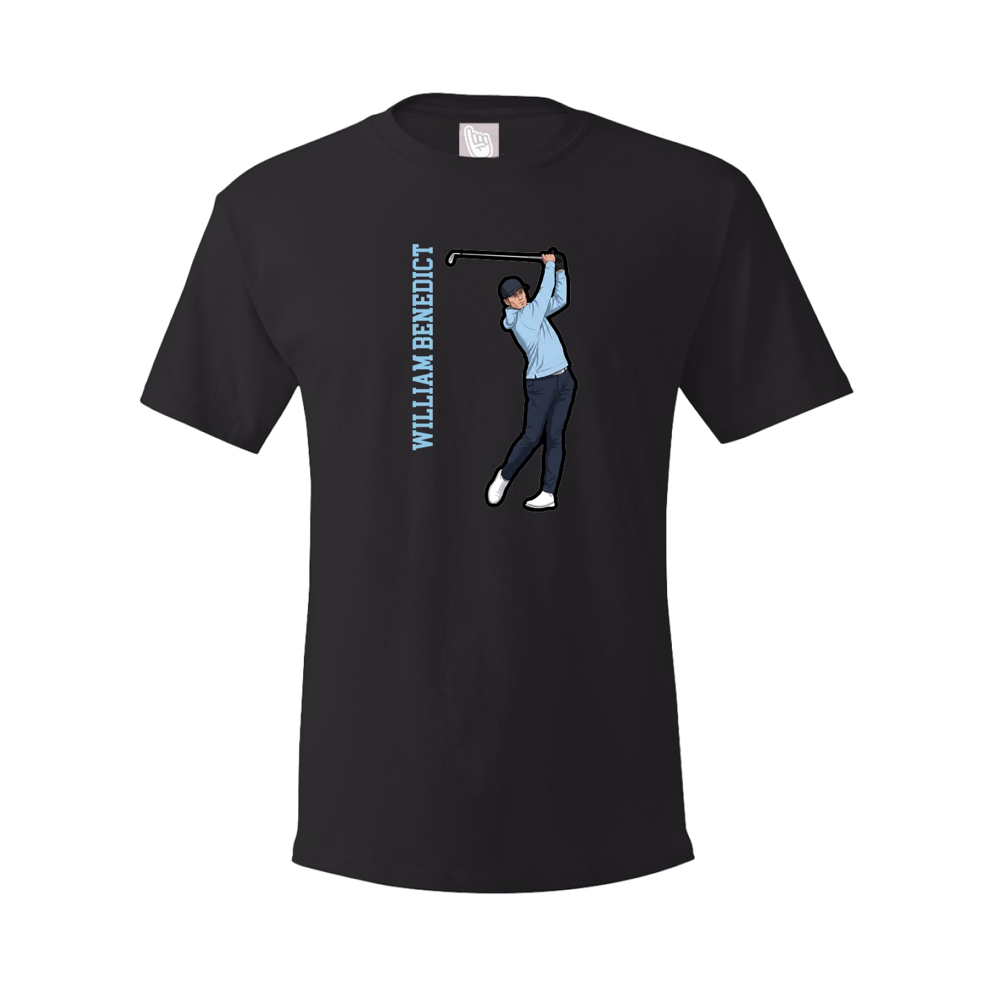 Youth Tee — Name Vertical in Black