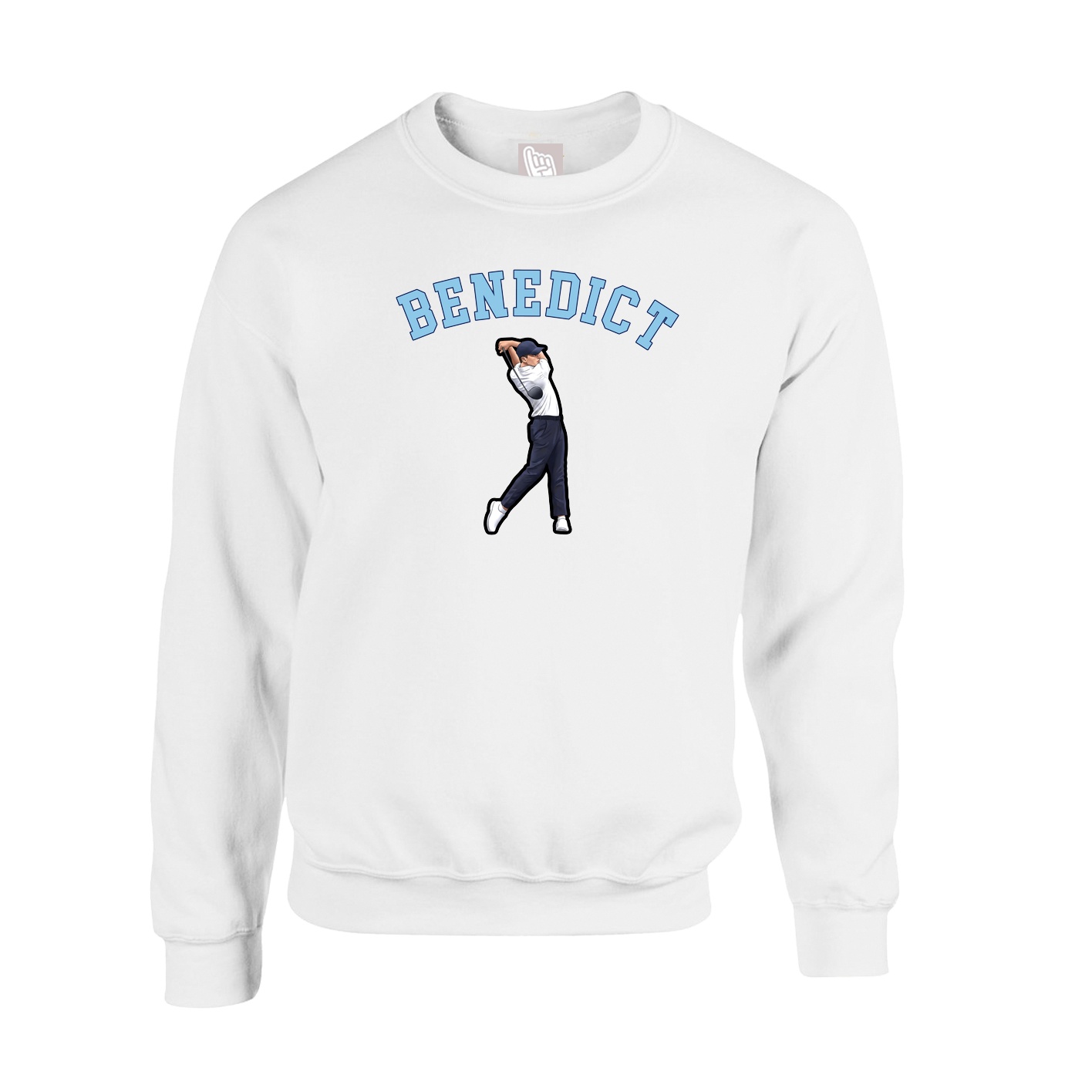 Fleece Crew — Shirsey Arch in White