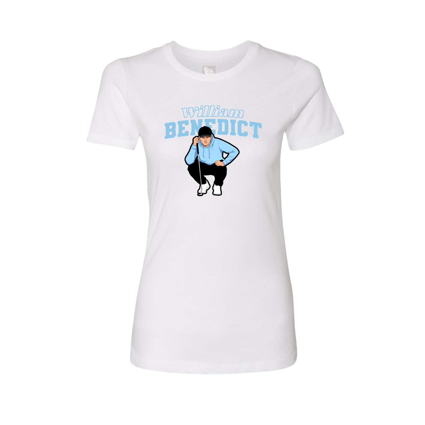 Womens Tee — Name Arch in White