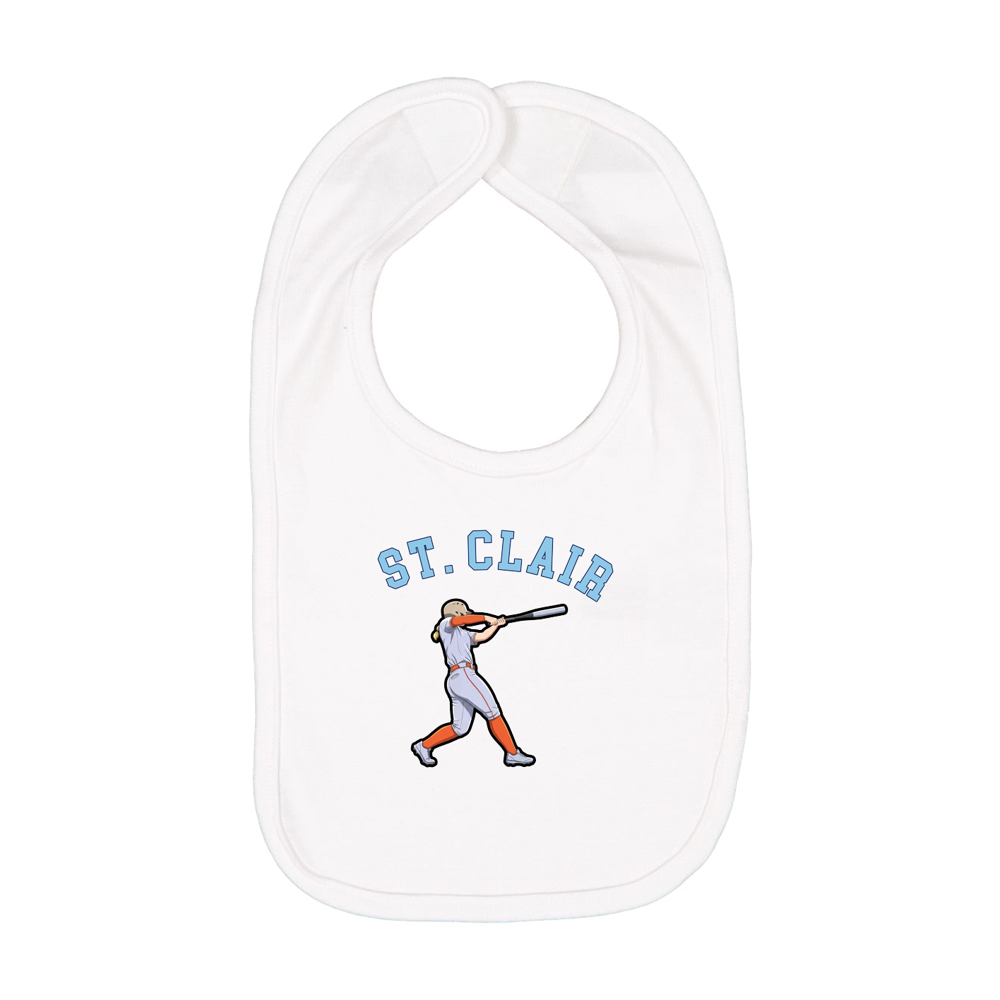 Infant Bib — Shirsey Arch in White