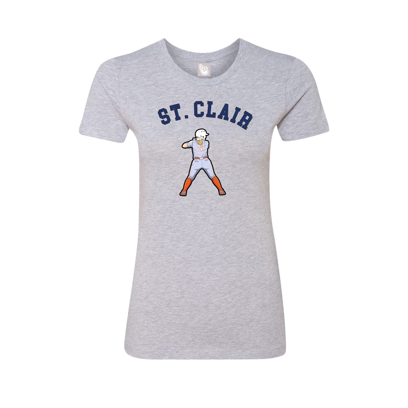 Fitted Women's Tee — Shirsey Arch in Grey