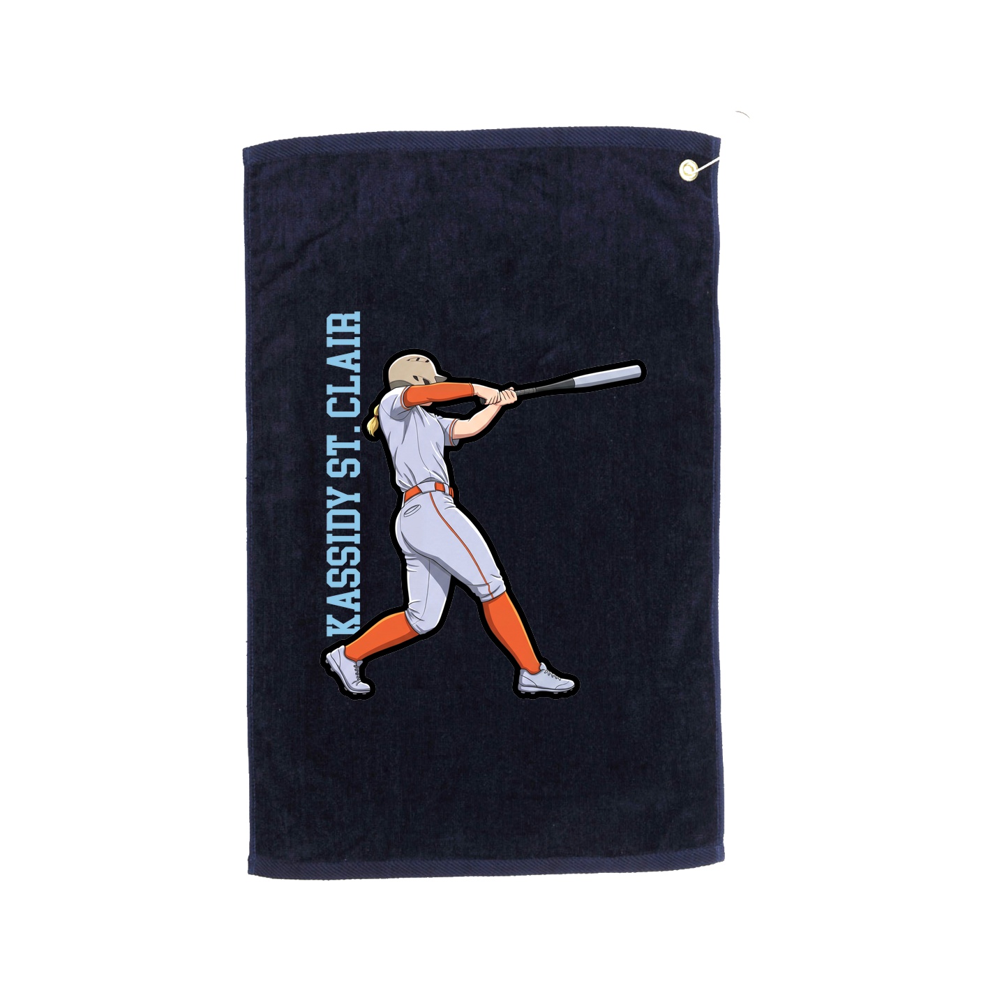 Golf Towel — Name Vertical in Navy