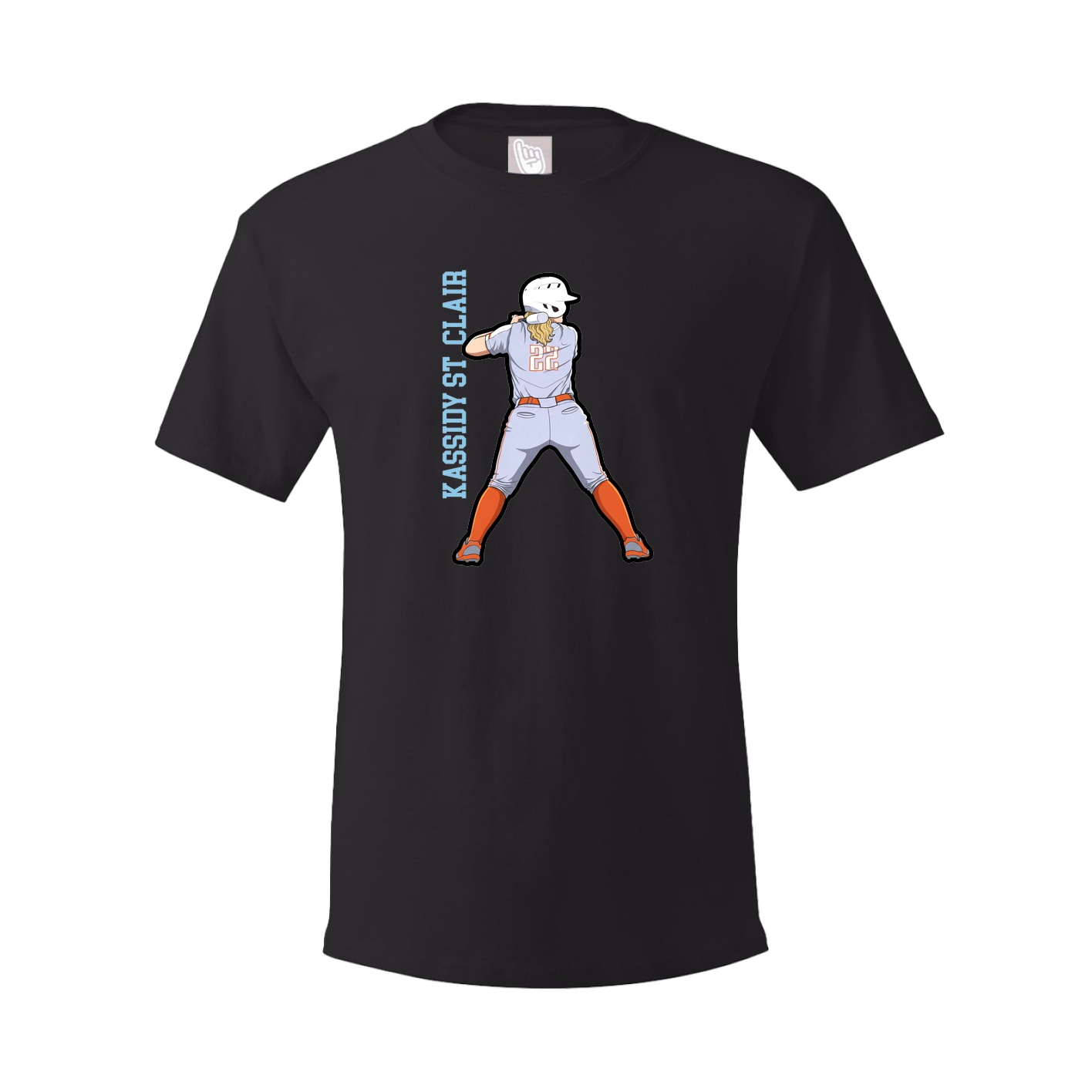 Youth Tee — Name Vertical in Black