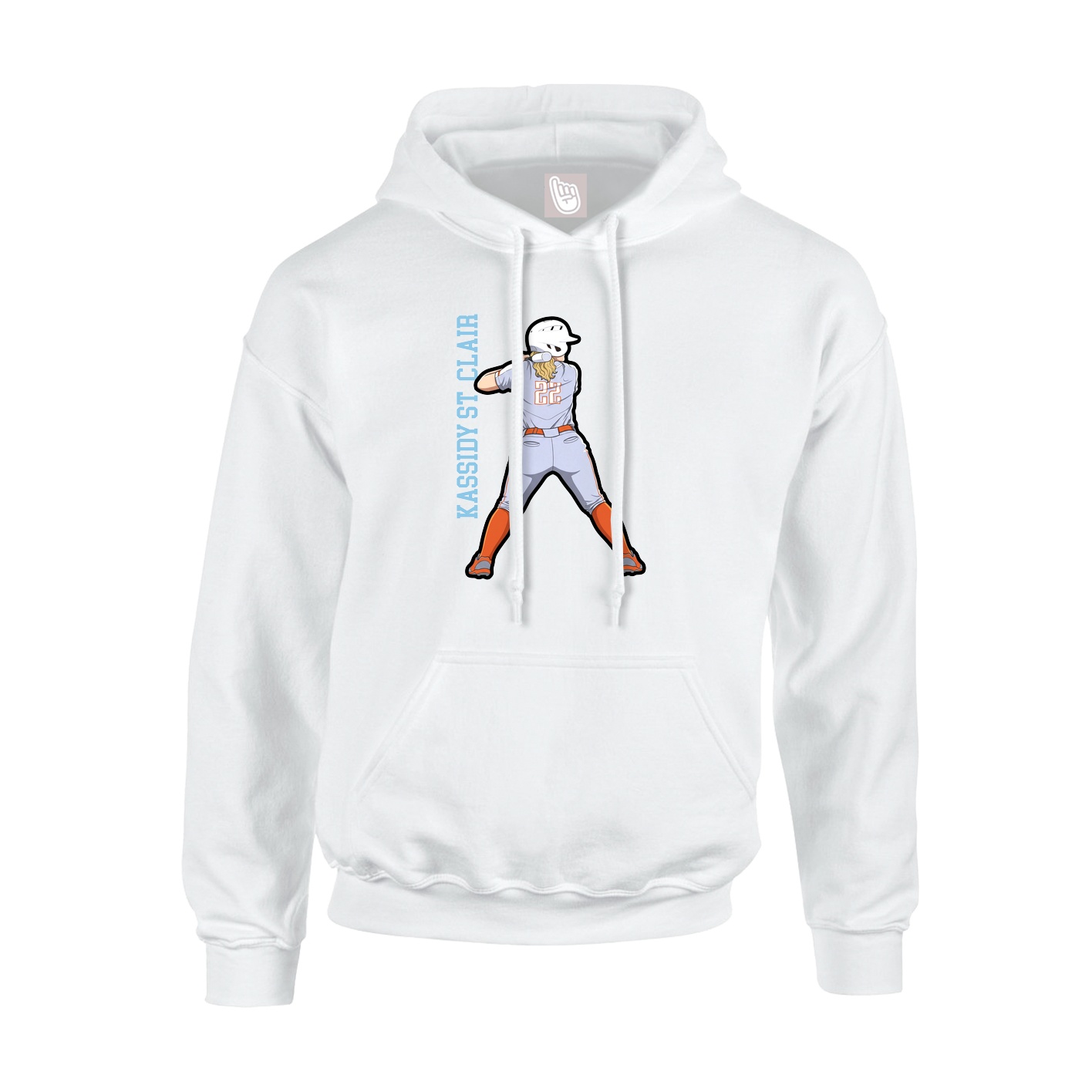 Hoodie — Name Vertical in White