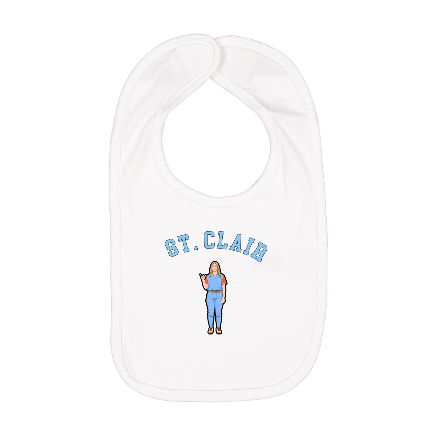 Infant Bib — Shirsey Arch in White
