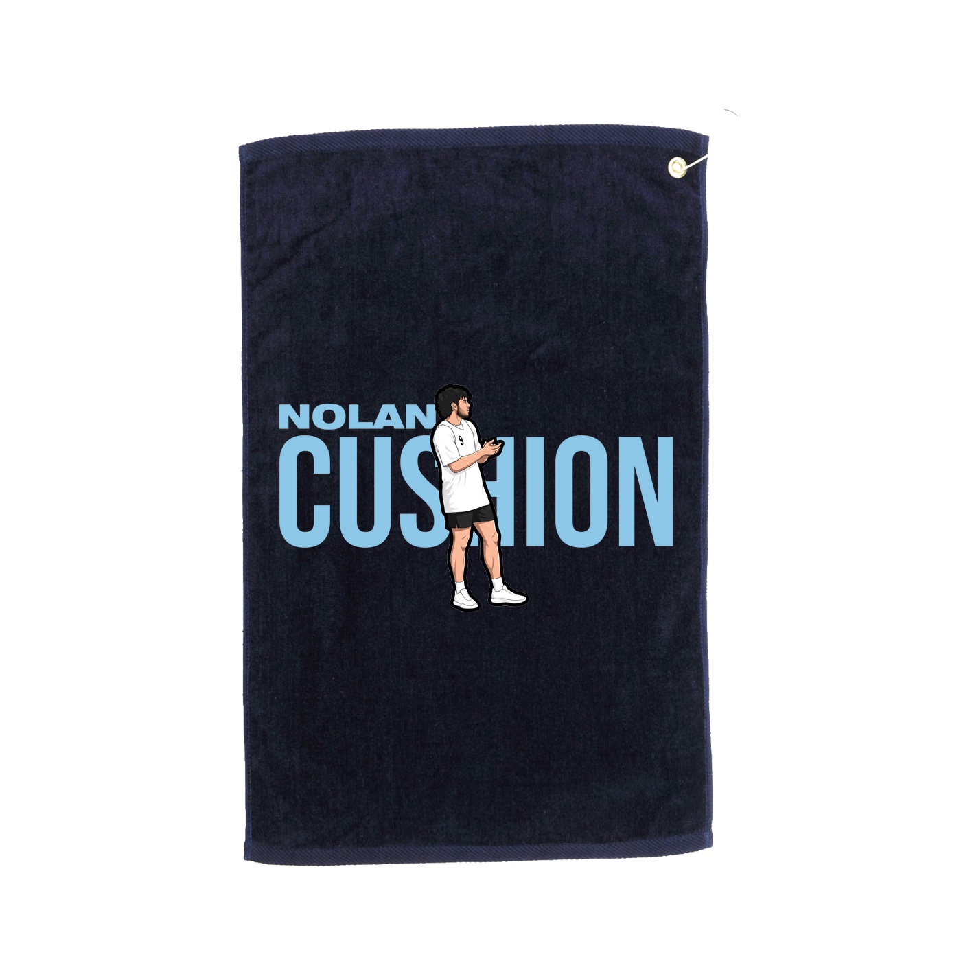 Golf Towel — Player Name in Navy