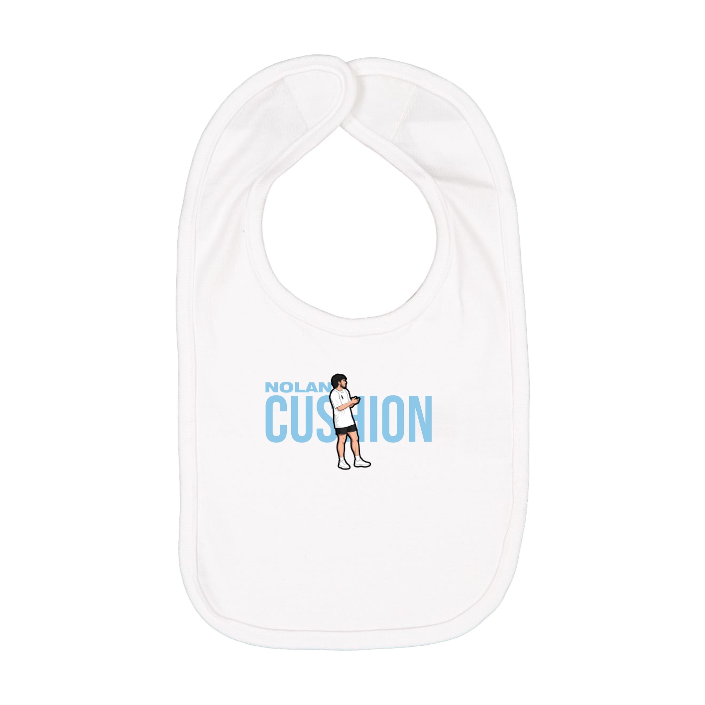 Infant Bib — Player Name in White
