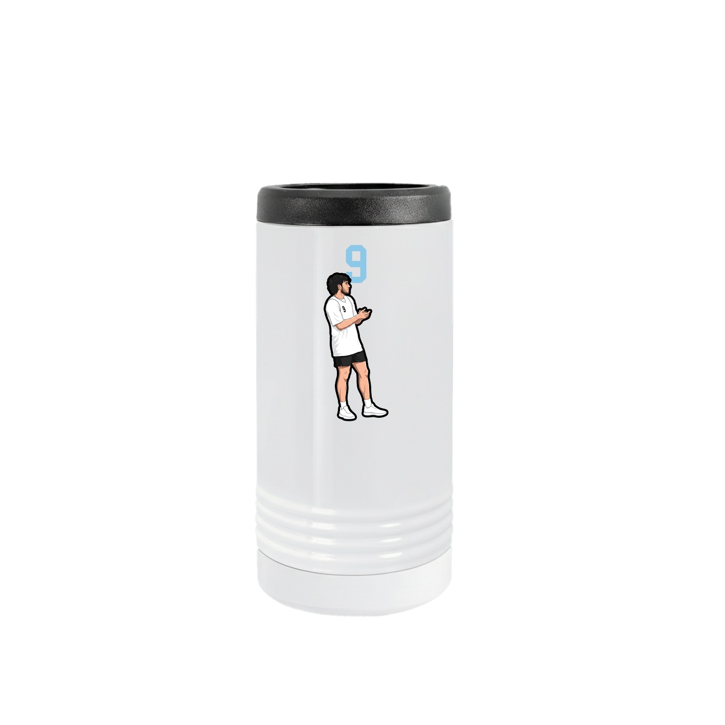 Slim Beverage Holder — Number Top in White