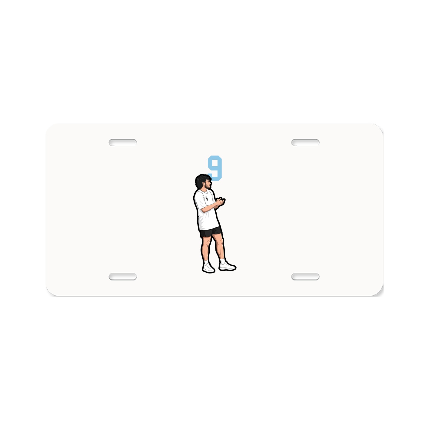 License Plate — Number Top in Classic