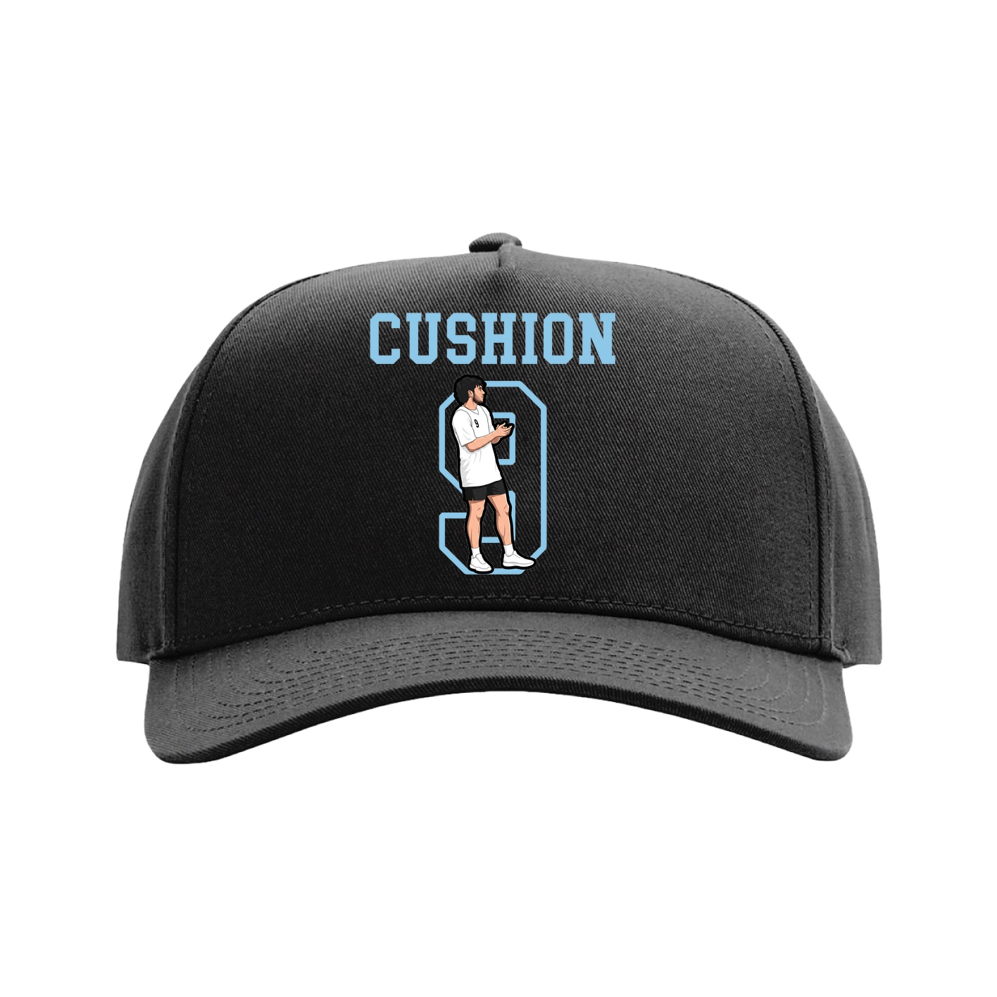 Full Fabric Five-Panel Champ Cap — Shirsey in Black