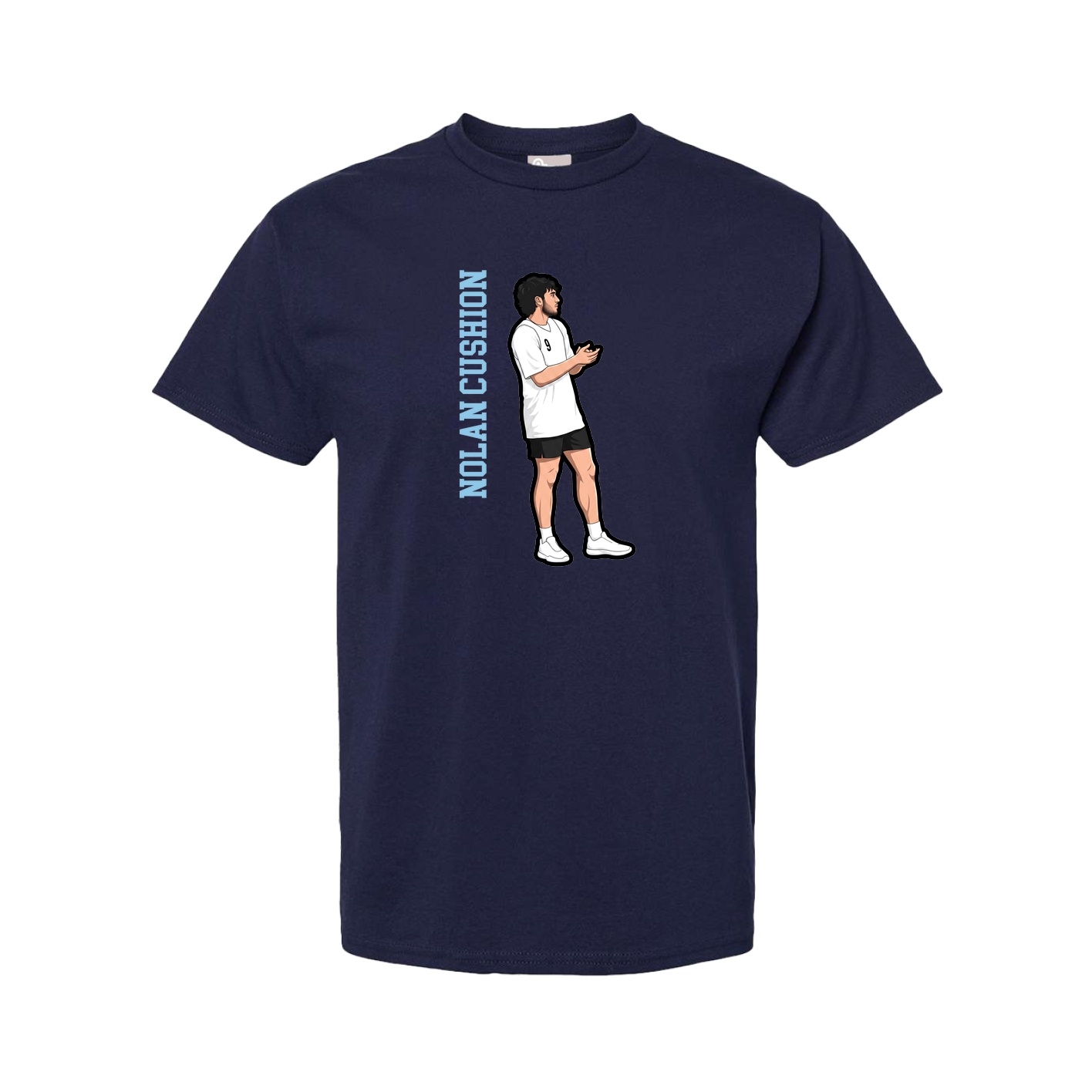 Tee — Name Vertical in Navy