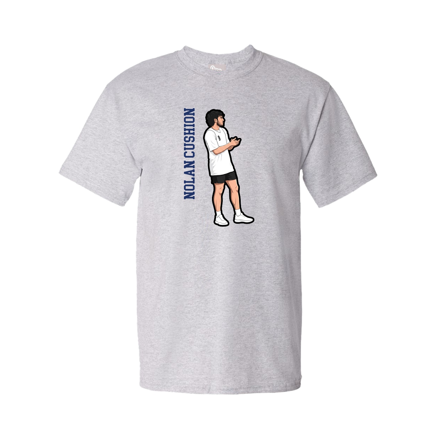 Youth Tee — Name Vertical in Grey
