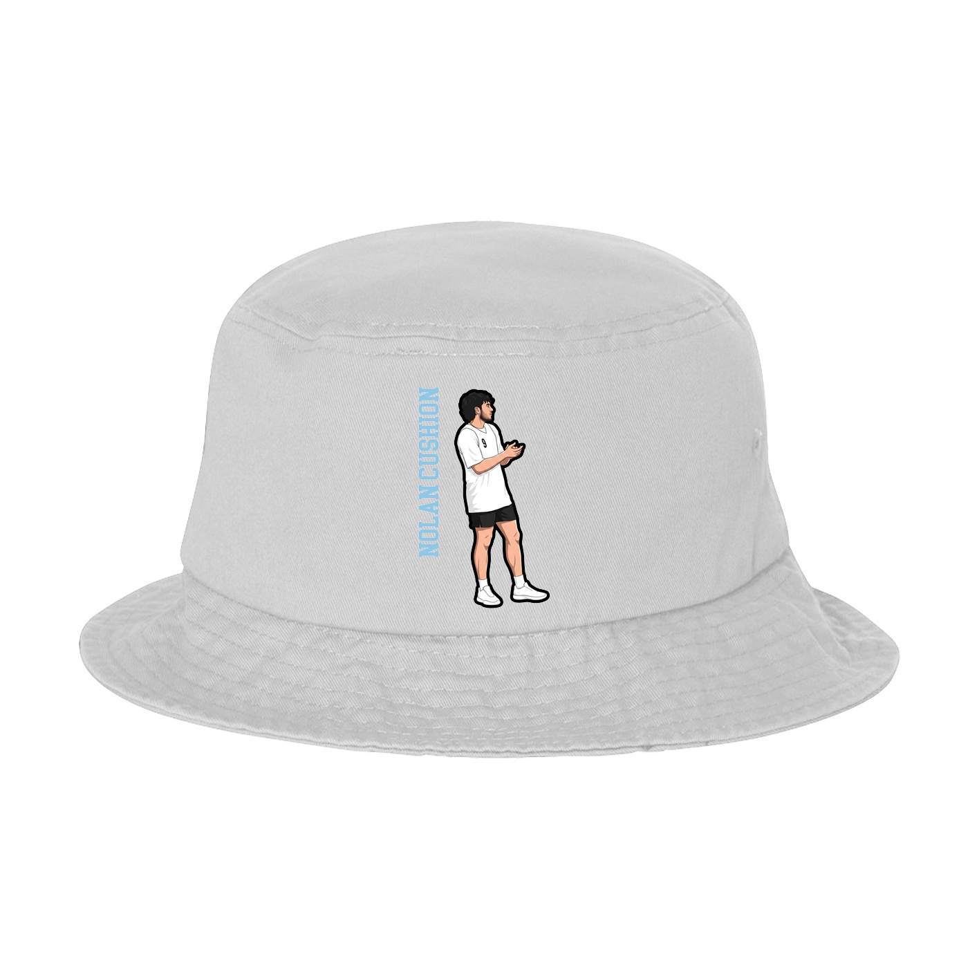 Bucket Cap — Name Vertical in White