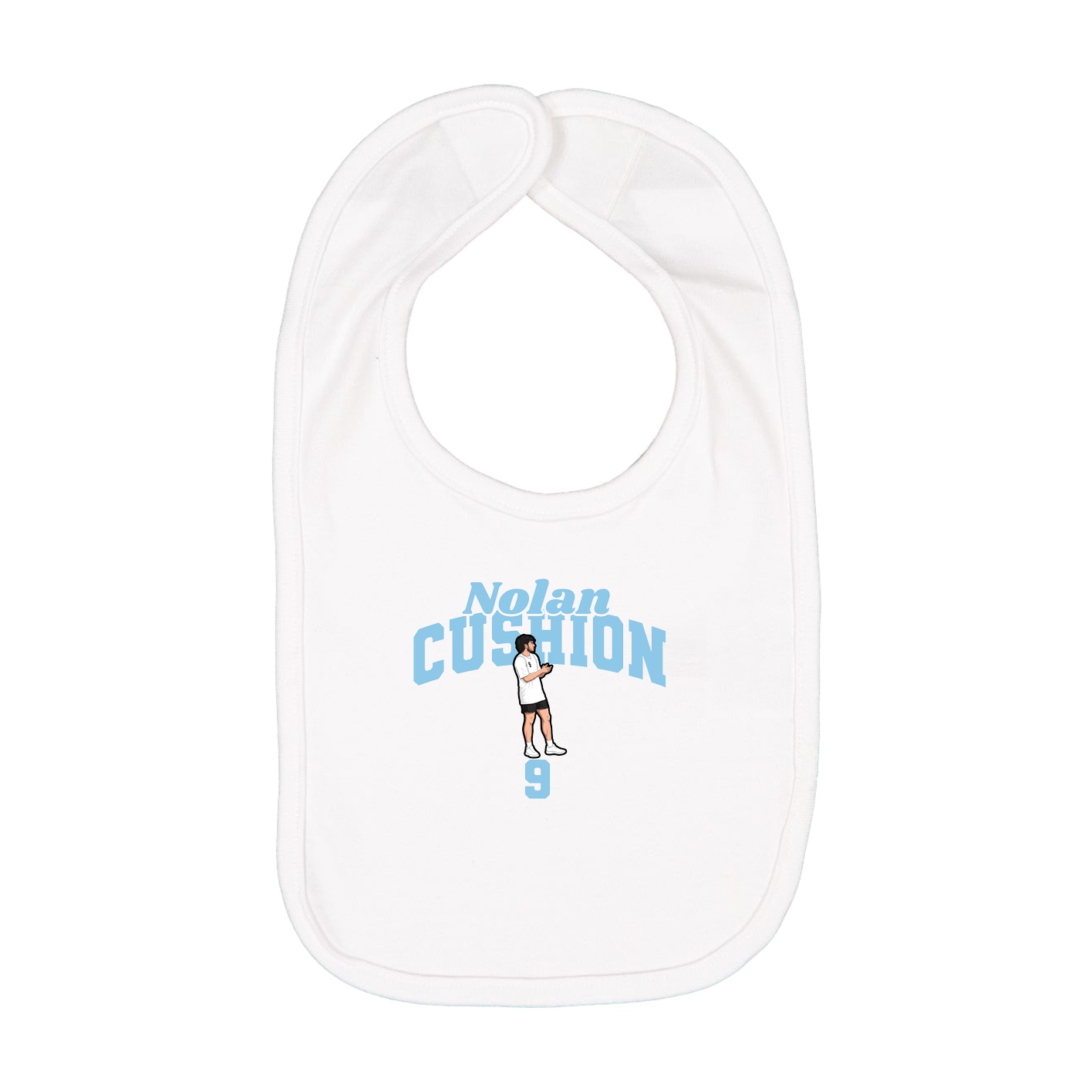 Infant Bib — Signature Arch in White