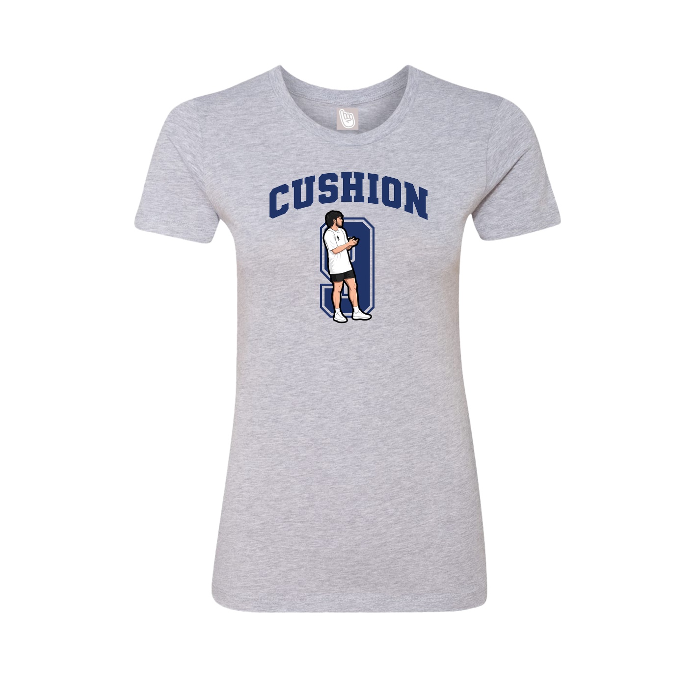 Fitted Women's Tee — Number in Grey
