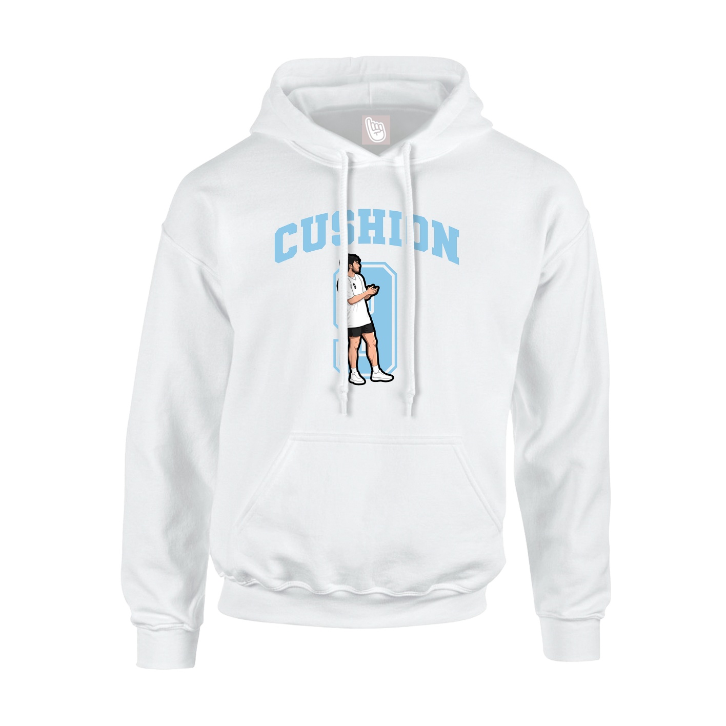 Hoodie — Number in White