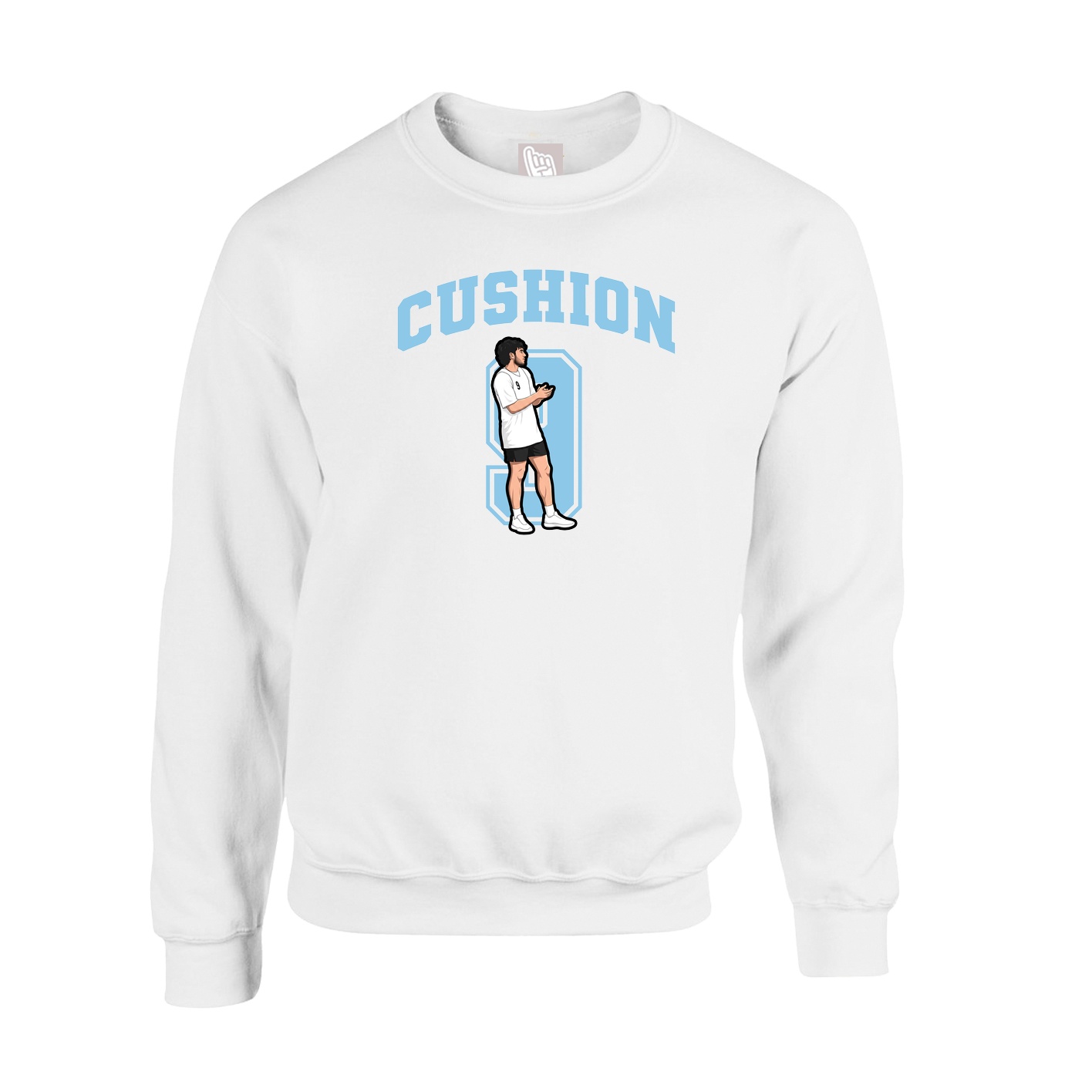 Fleece Crew — Number in White