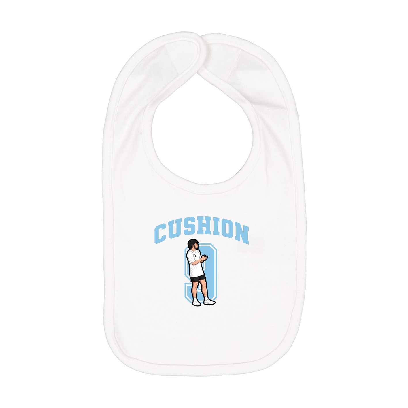 Infant Bib — Number in White