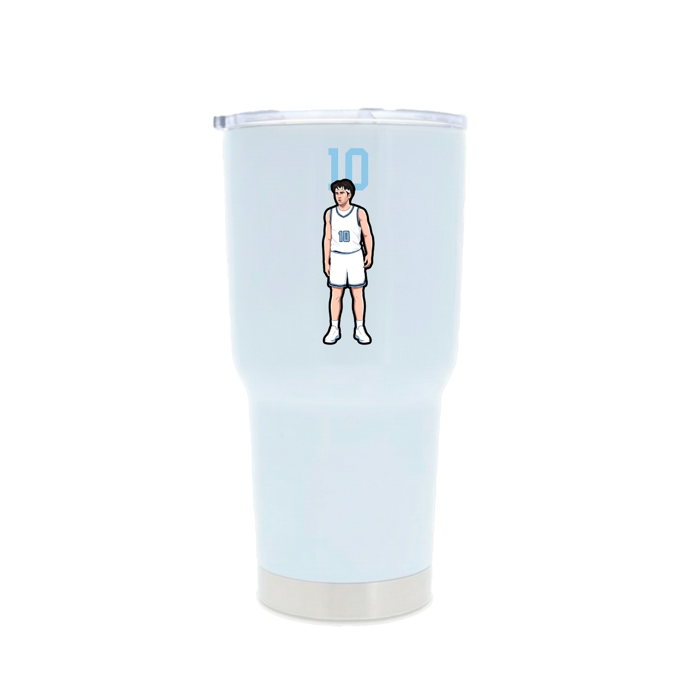 30oz Stainless Steel Tumbler — Number Top in White