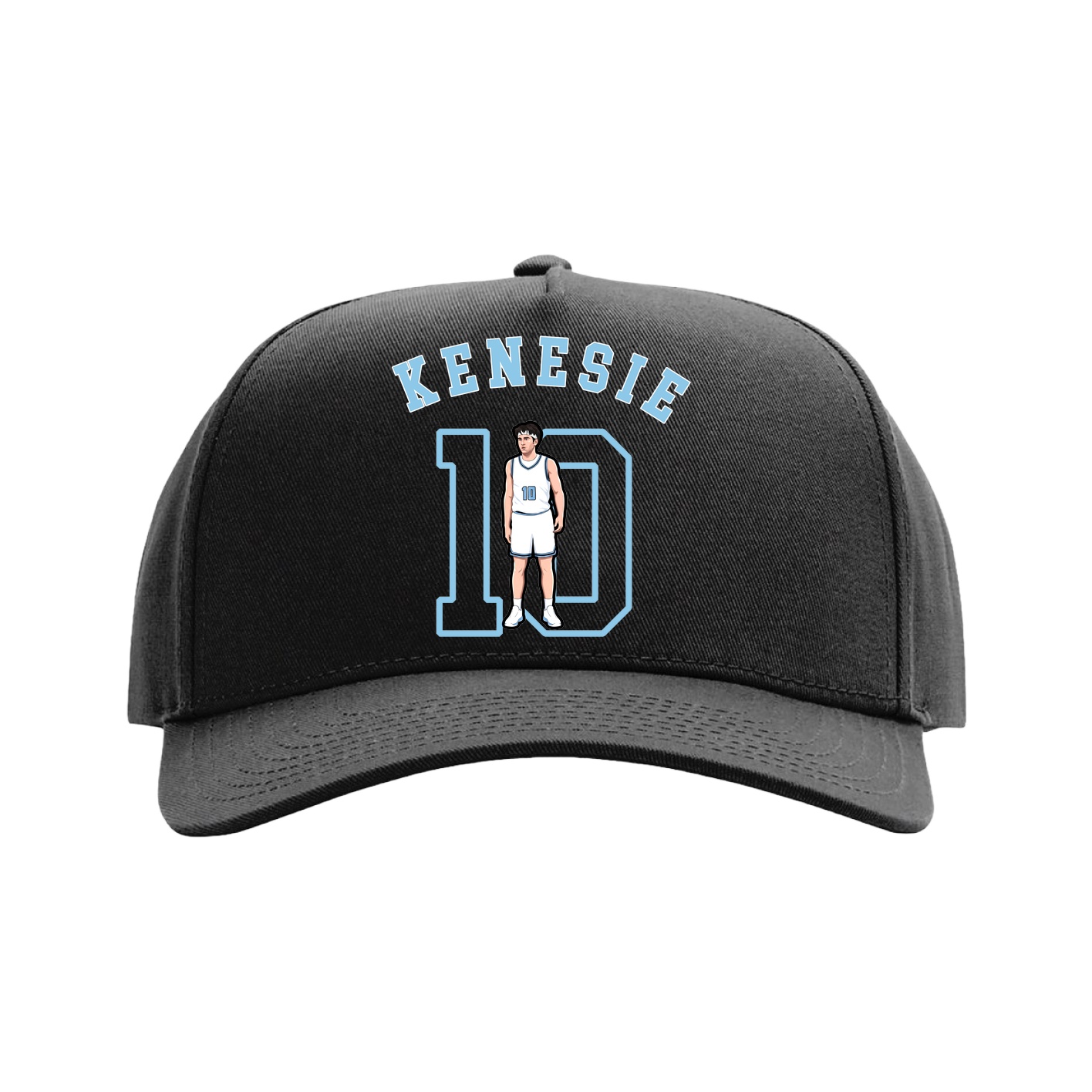 Full Fabric Five-Panel Champ Cap — Shirsey Arch in Black
