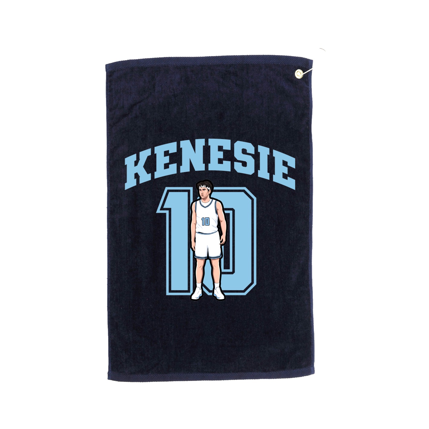 Golf Towel — Number in Navy