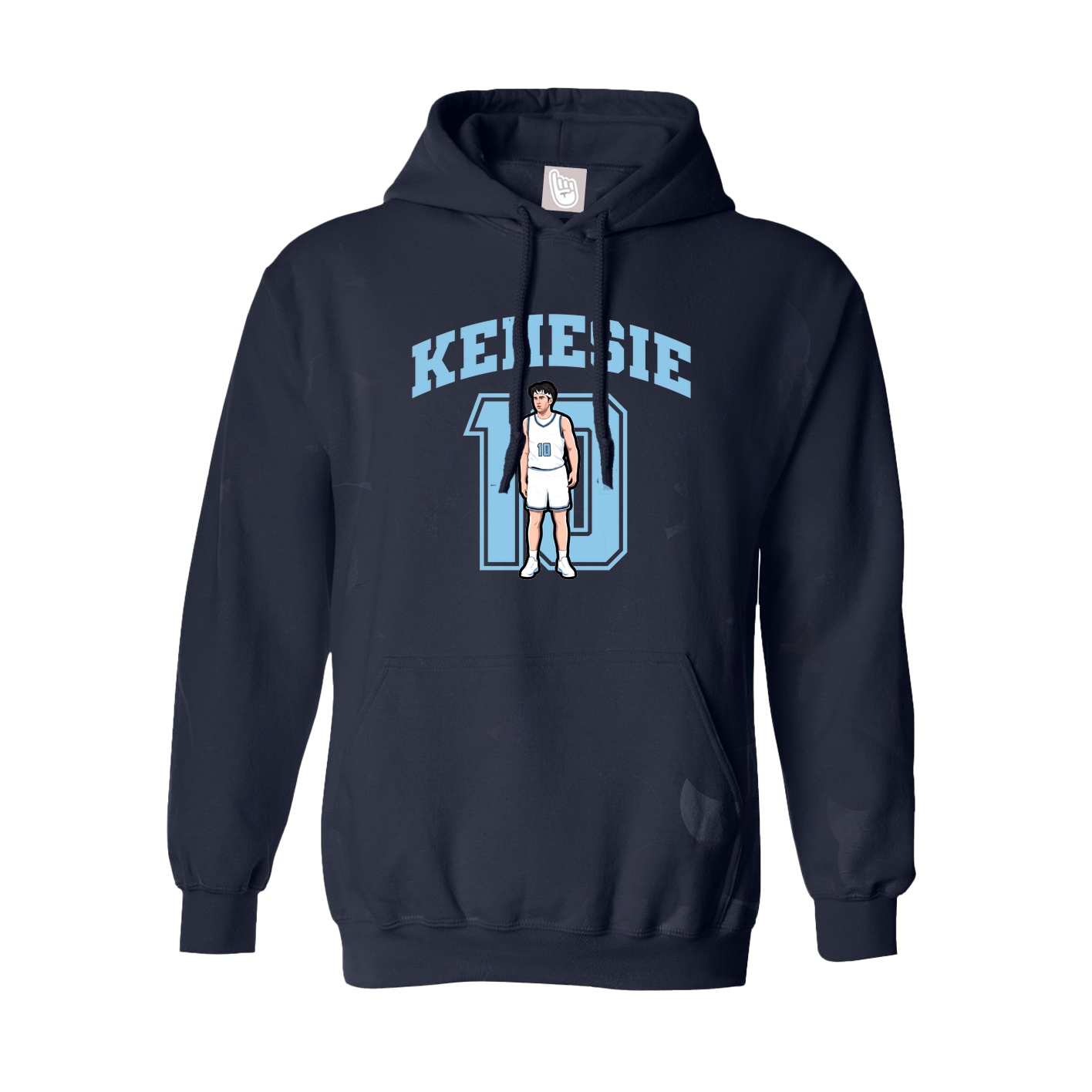 Youth Hoodie — Number in Navy