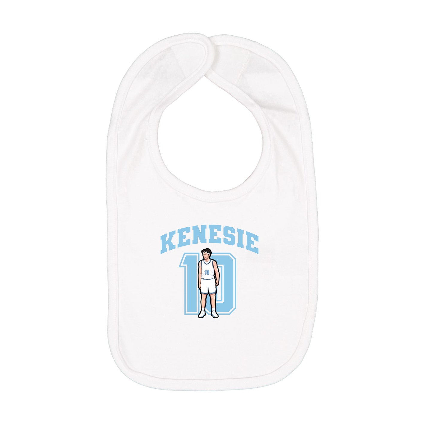 Infant Bib — Number in White
