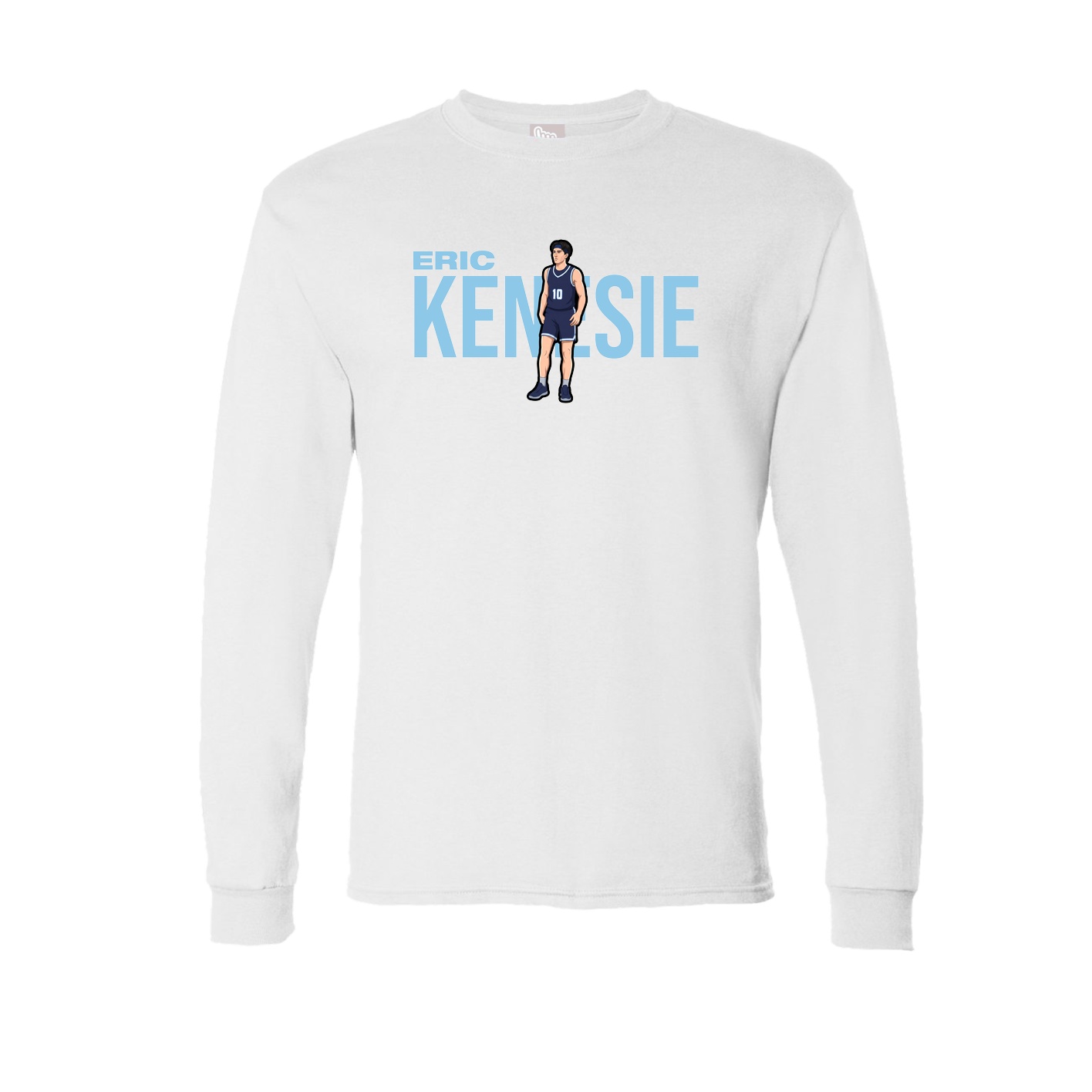 Long Sleeve Tee — Player Name in White