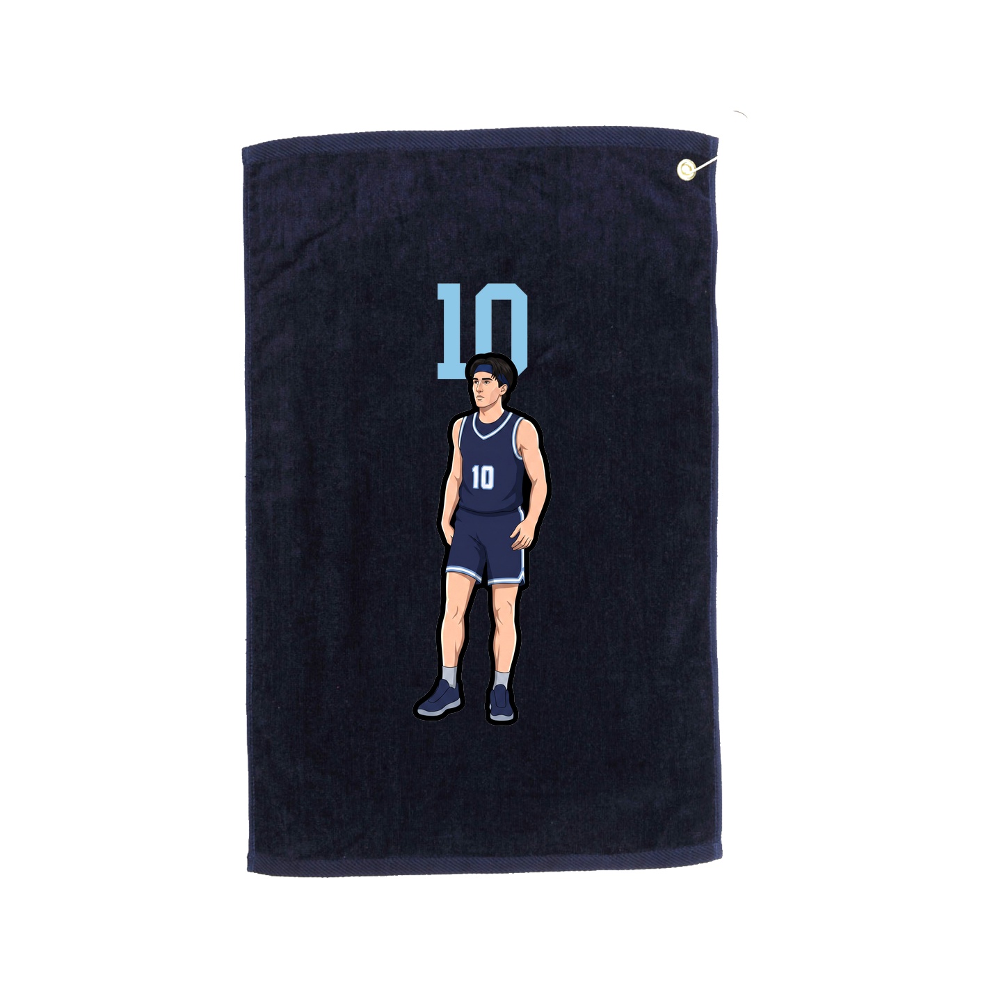 Golf Towel — Number Top in Navy