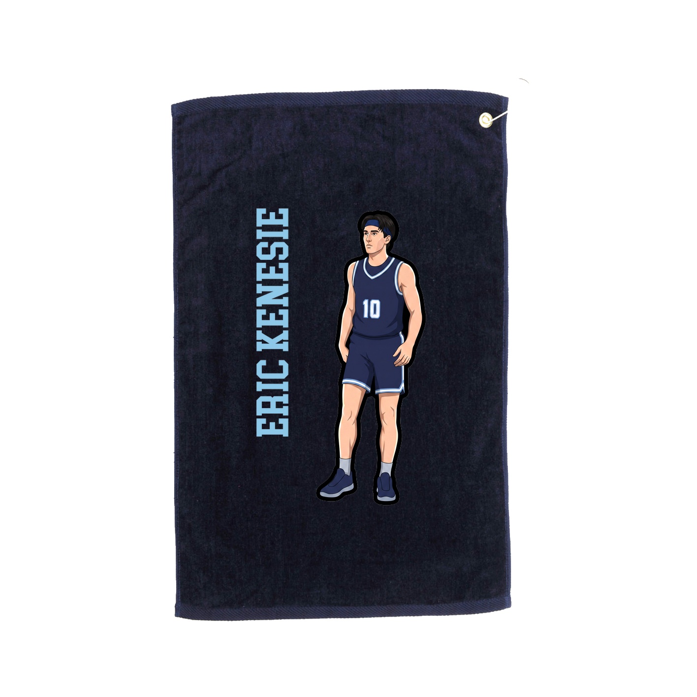 Golf Towel — Name Vertical in Navy
