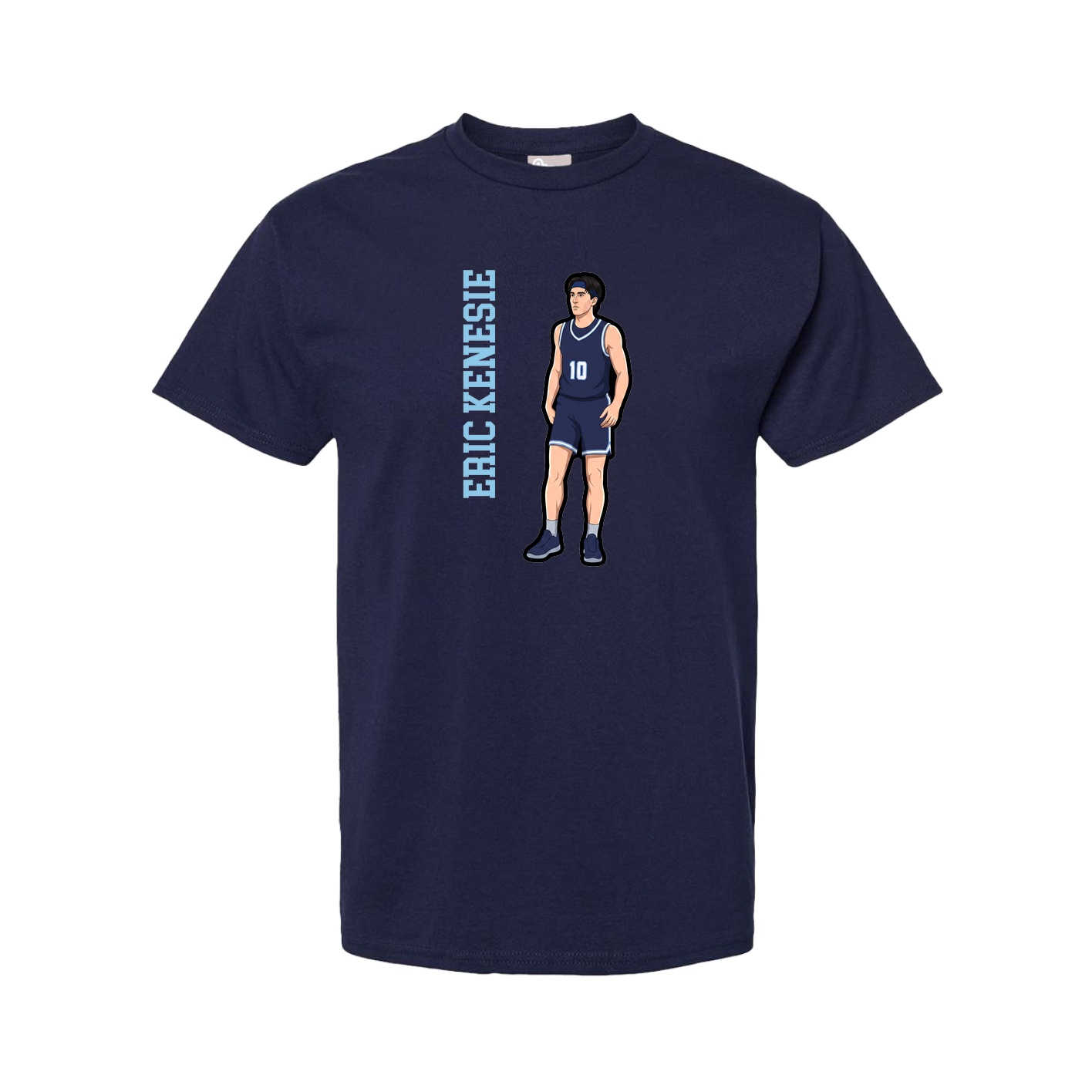 Tee — Name Vertical in Navy