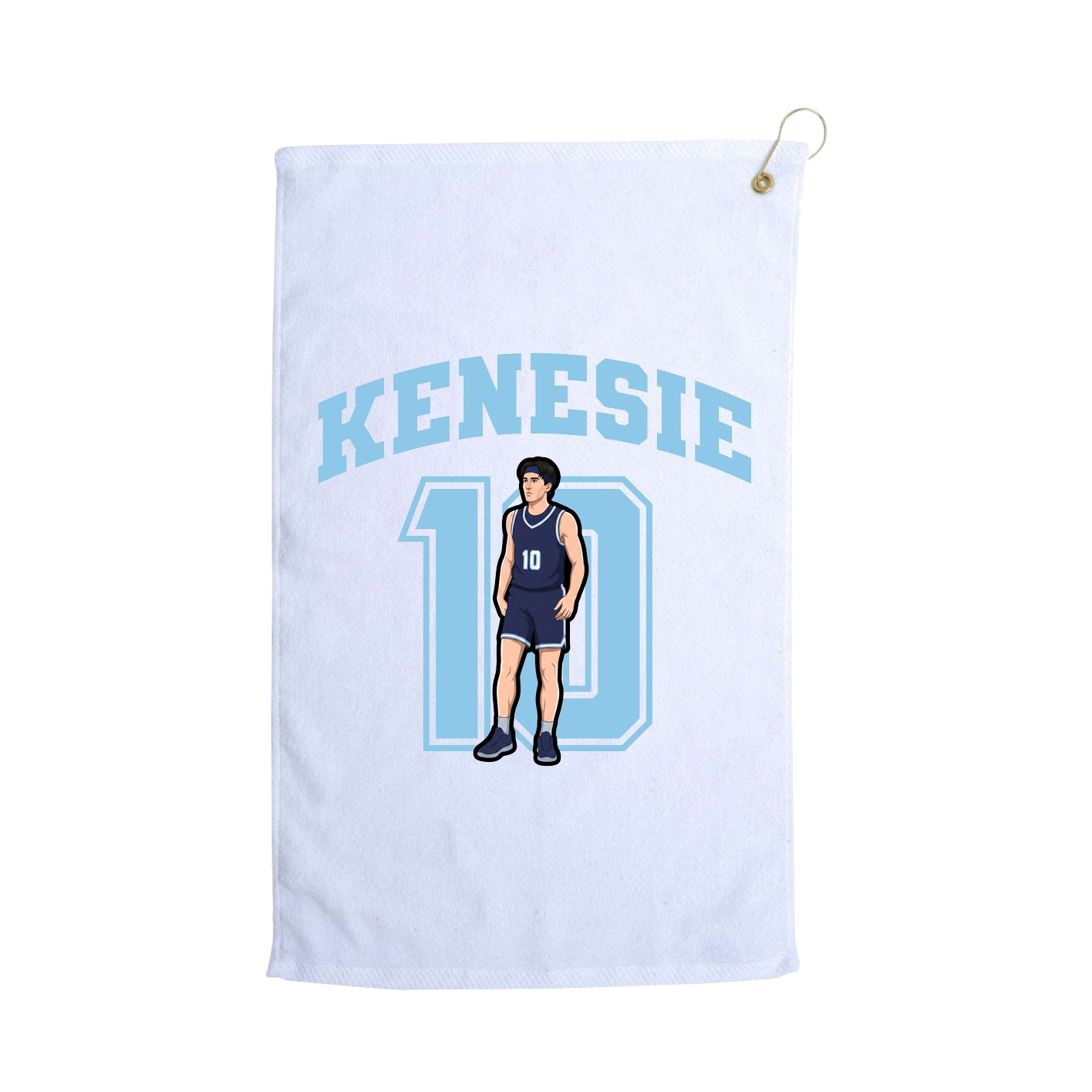 Golf Towel — Number in White
