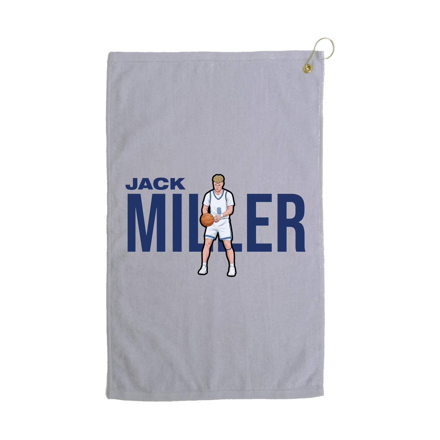 Golf Towel — Player Name in Grey