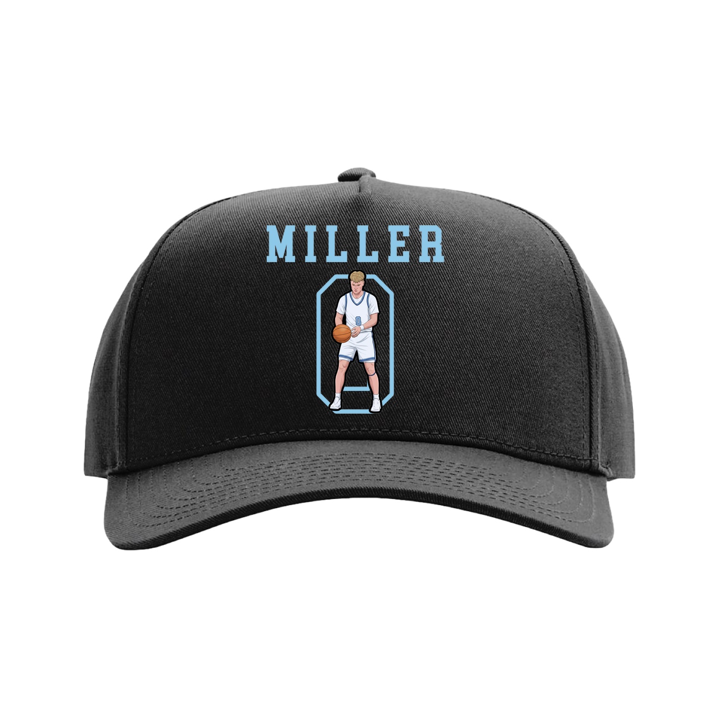 Full Fabric Five-Panel Champ Cap — Shirsey in Black