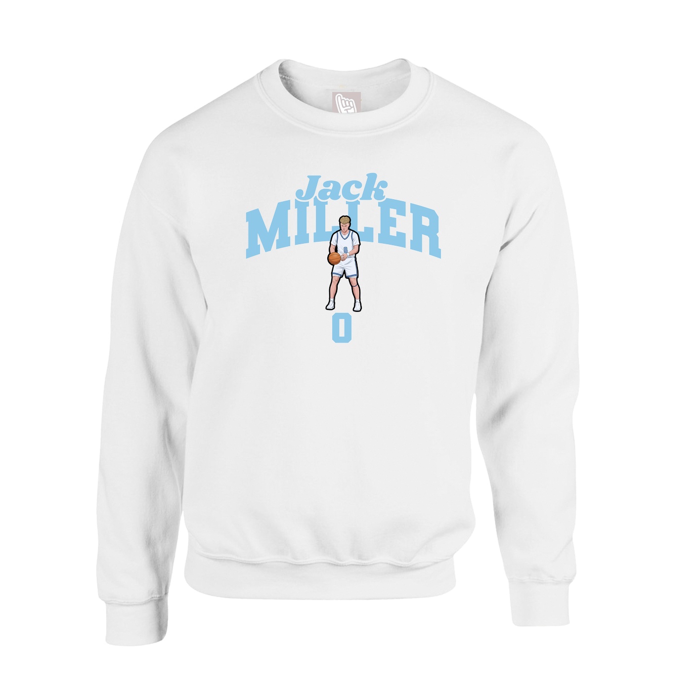 Fleece Crew — Signature Arch in White