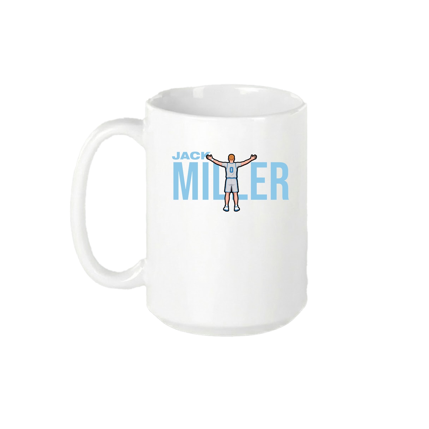 15oz Coffee Mug — Player Name in White