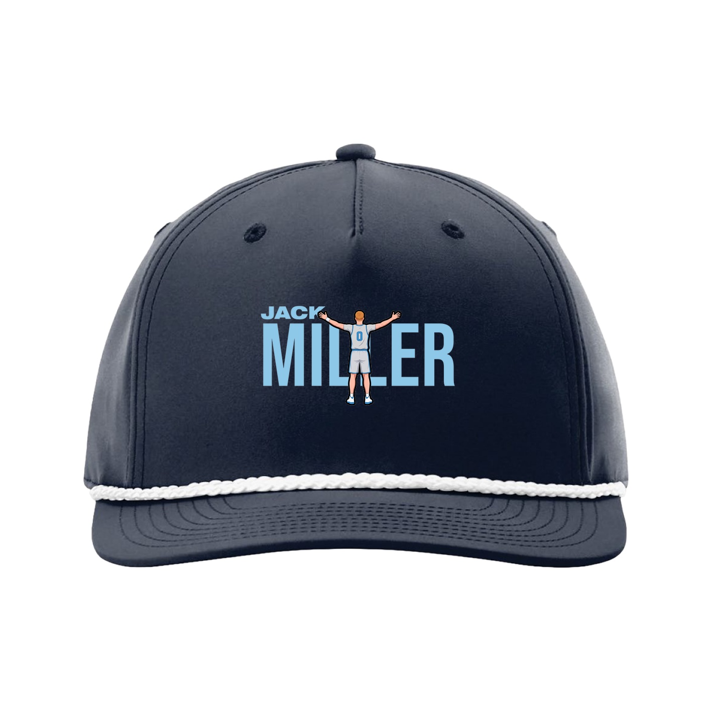 Five-Panel Classic Rope Cap — Player Name in Navy