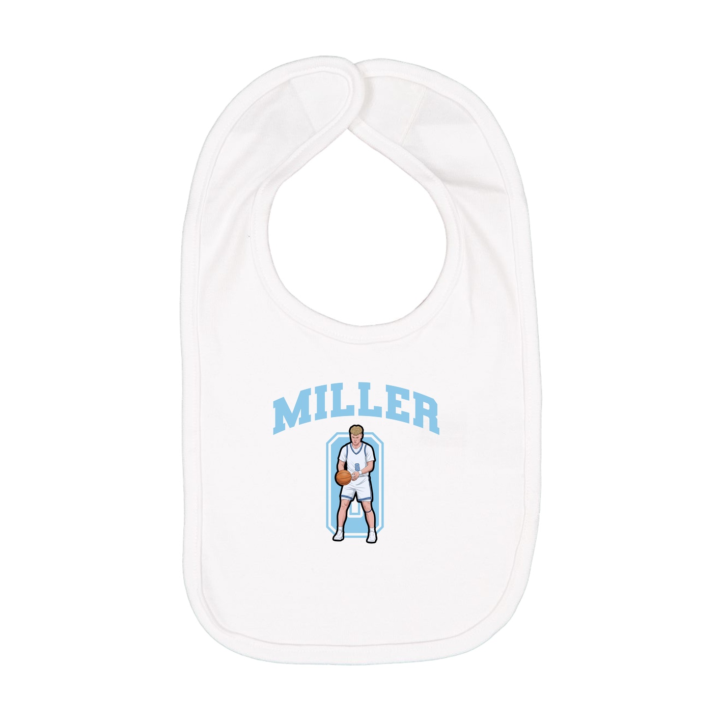 Infant Bib — Number in White