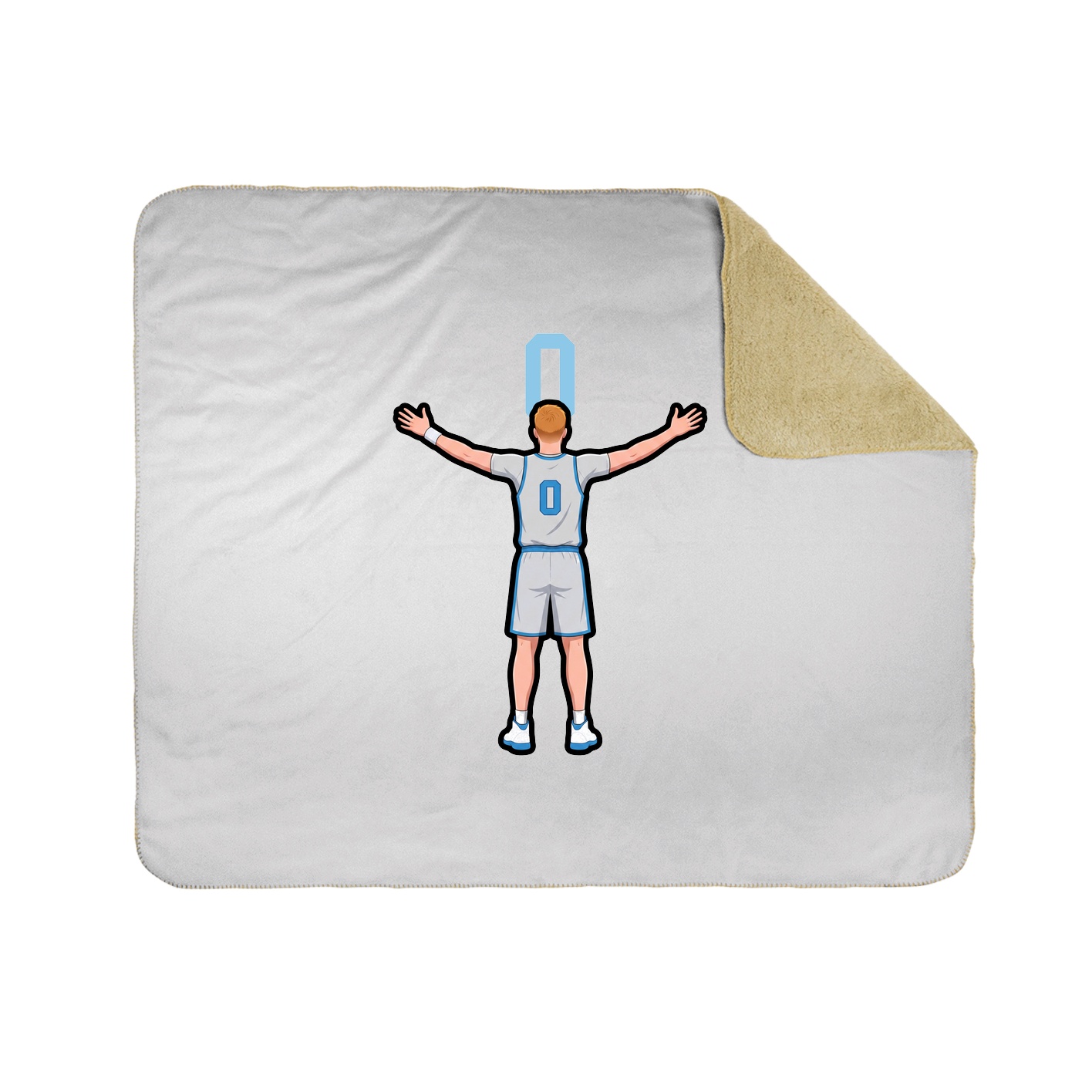 Throw Blanket — Number Top in White