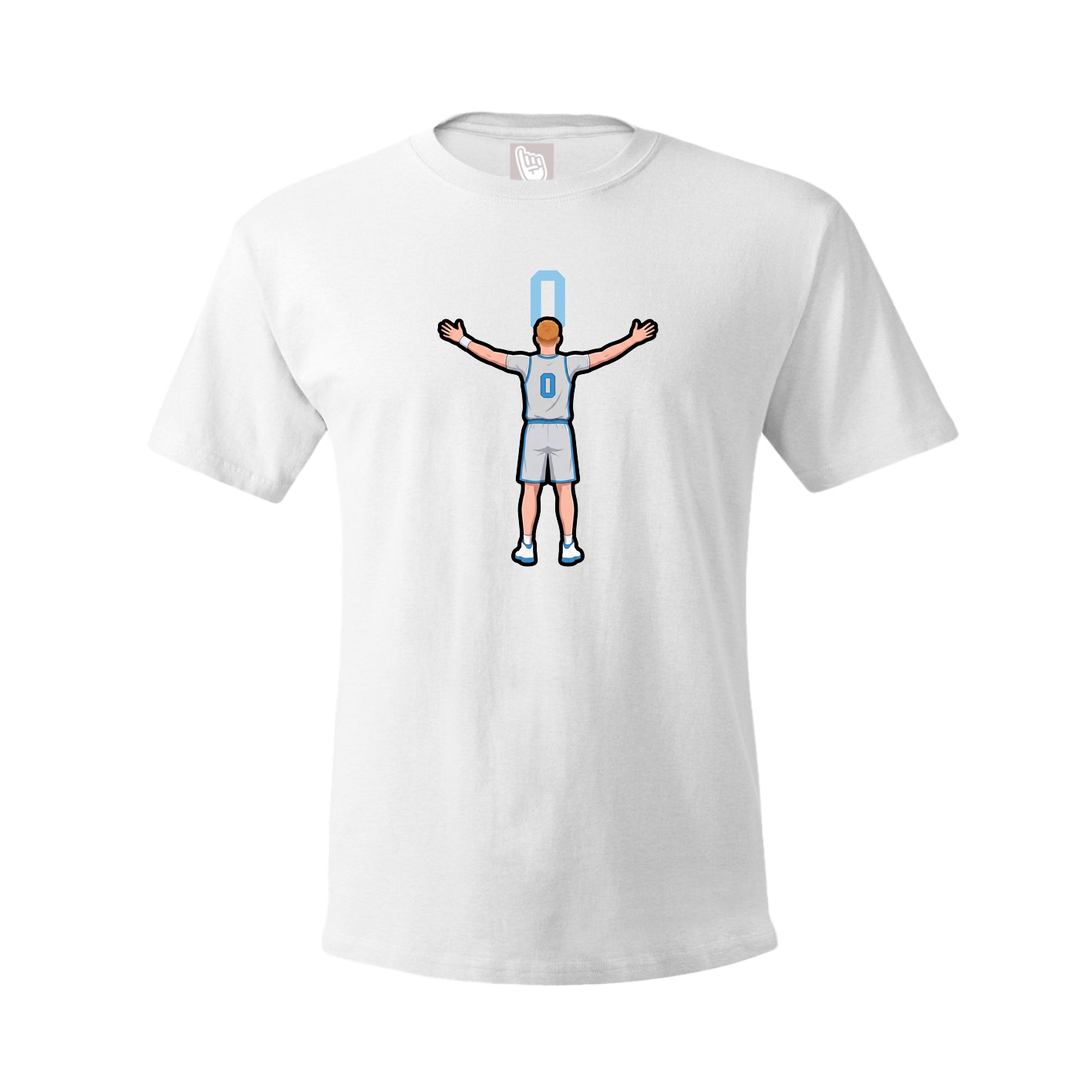 Youth Tee — Number Top in White
