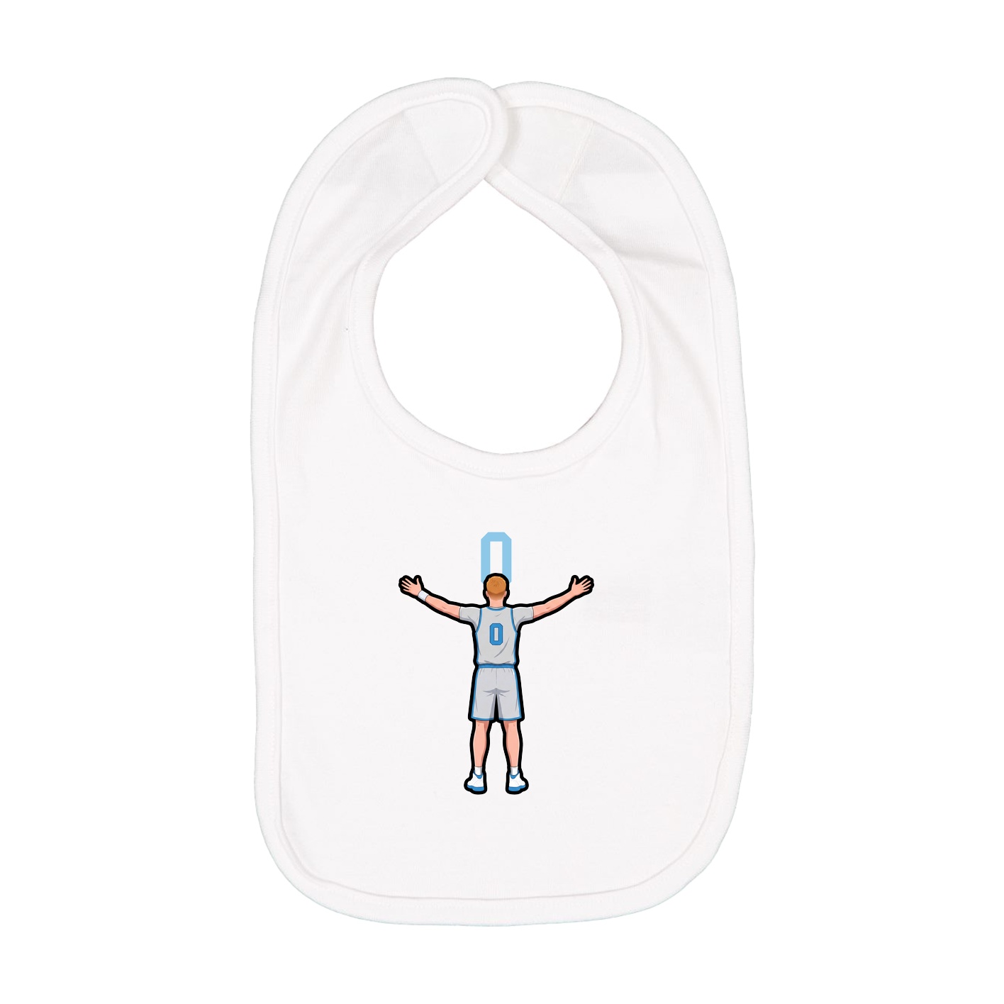 Infant Bib — Number Top in White