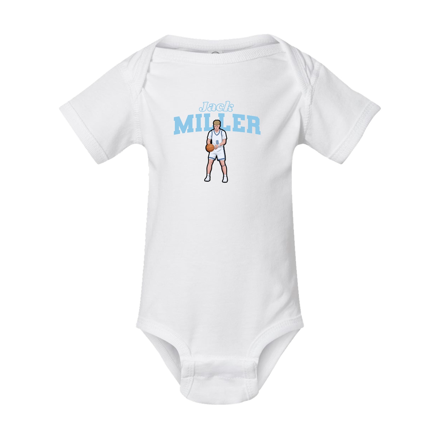 Baby Onesie — Name Arch in White