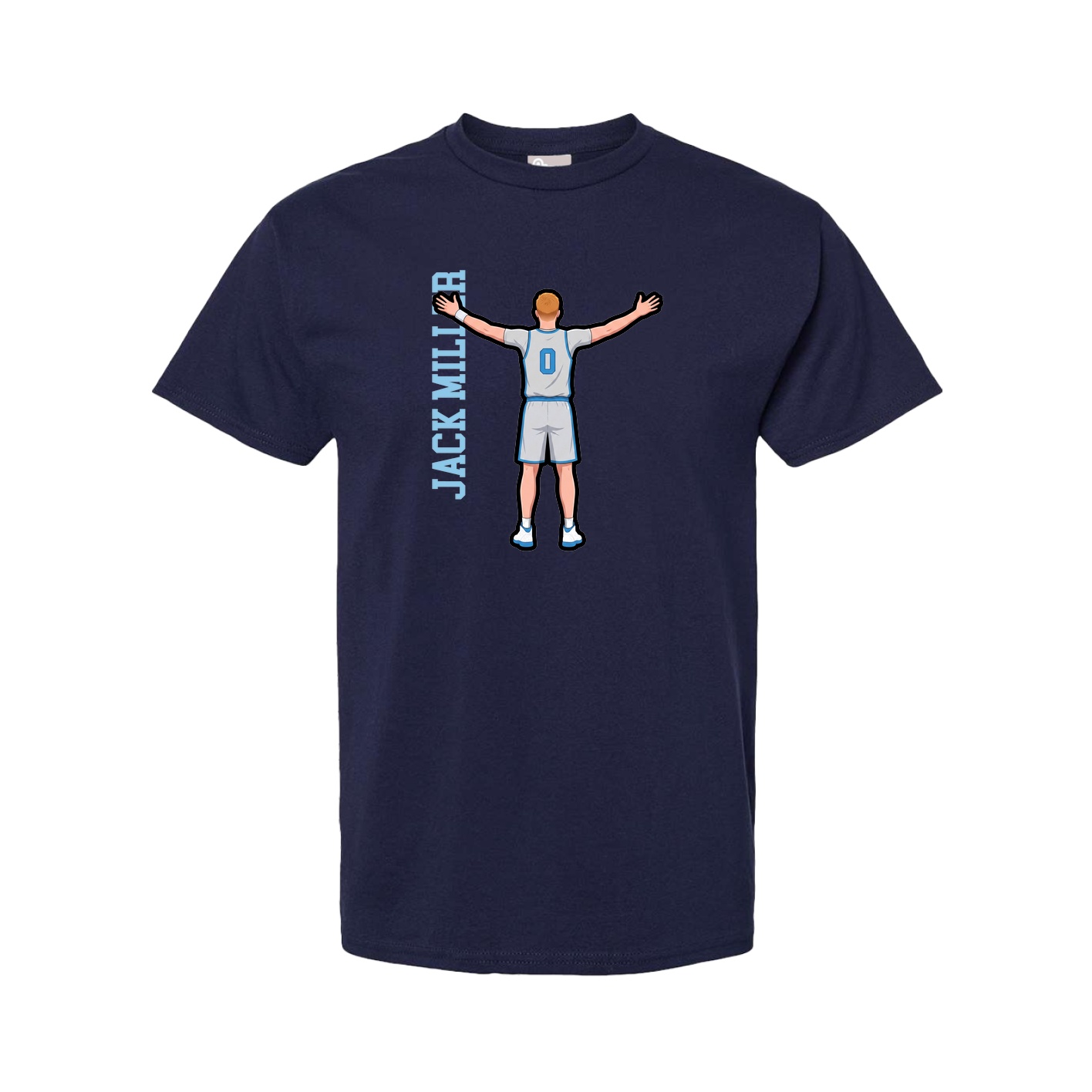 Tee — Name Vertical in Navy