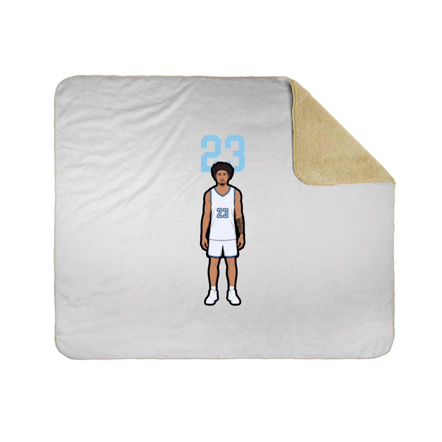 Throw Blanket — Number Top in White