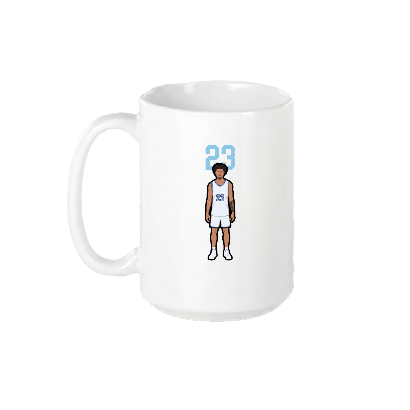 15oz Coffee Mug — Number Top in White