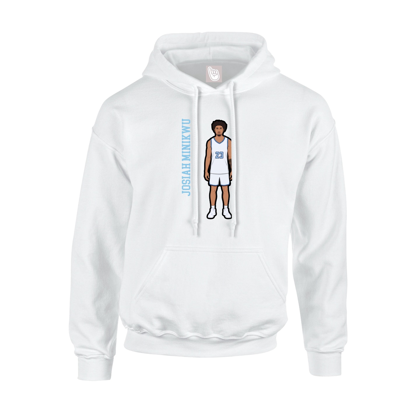 Hoodie — Name Vertical in White