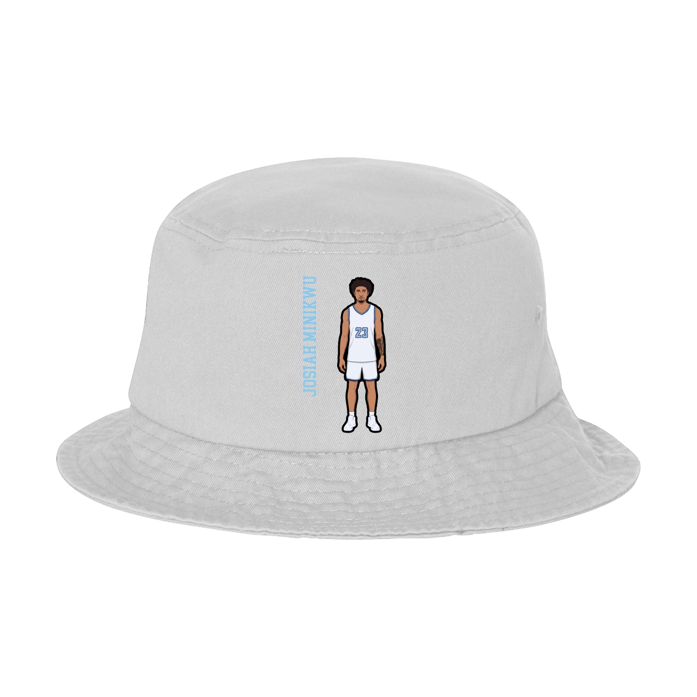 Bucket Cap — Name Vertical in White