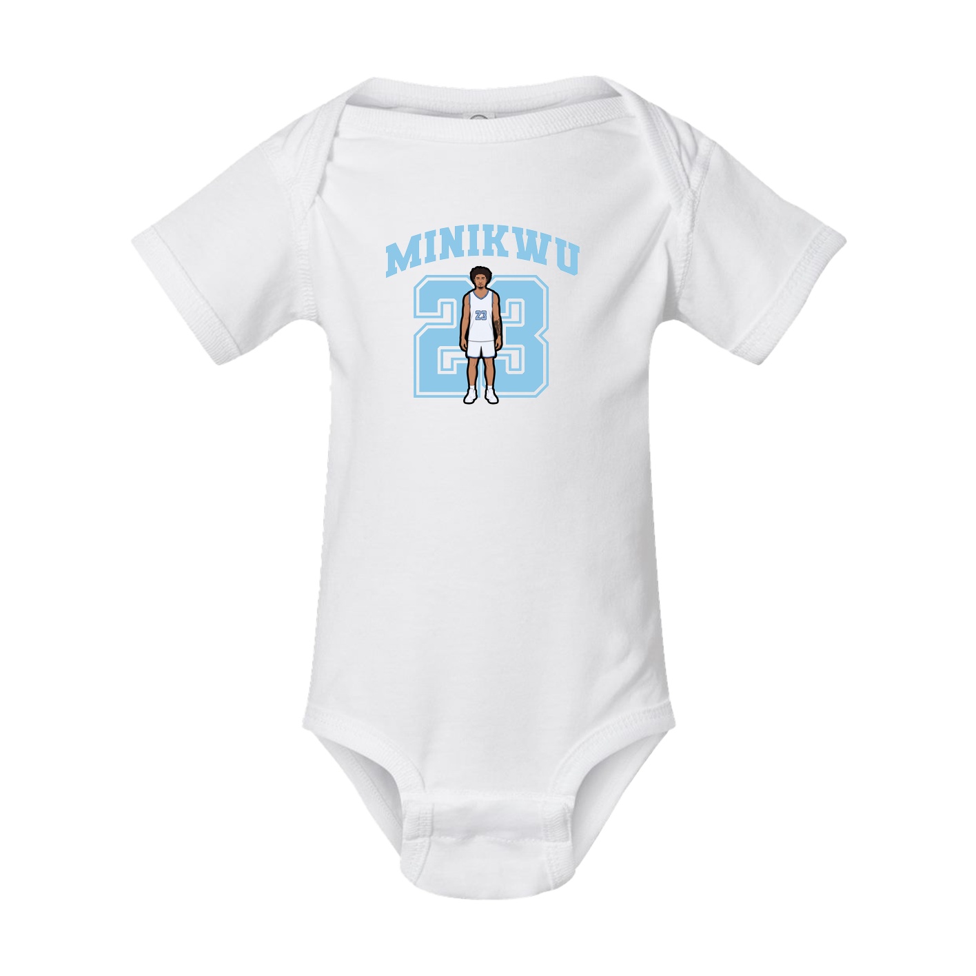 Baby Onesie — Number in White